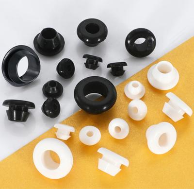 Protective Silicone Rubber Grommet White Black Color For Wire Management