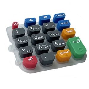 Multi cor do teclado numérico feito sob encomenda móvel do silicone do terminal impermeável