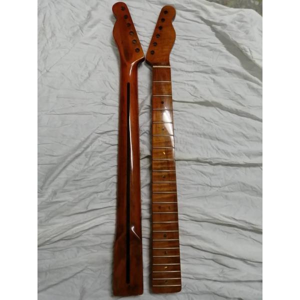 Custom Grand Paddle Guitar Headstock Unfinished Roasted Maple ST Guitar Neck Electric Acoustic Guitar Accept Kinds OEM