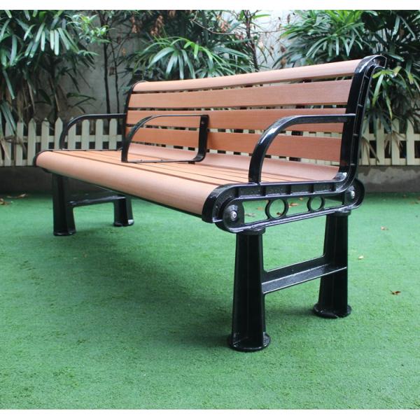 Покрытие порошковым покрытием Дверные скамейки из переработанного пластика с металлическими концами