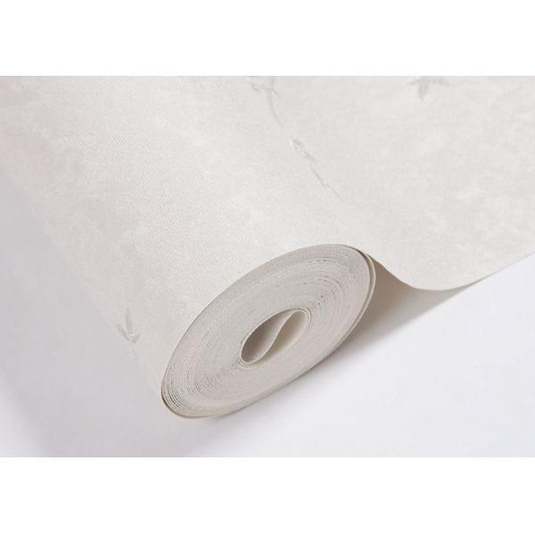 Waterproof Silver Rustic Floral Wallpaper , Removable Embossed Vinyl Wallpaper