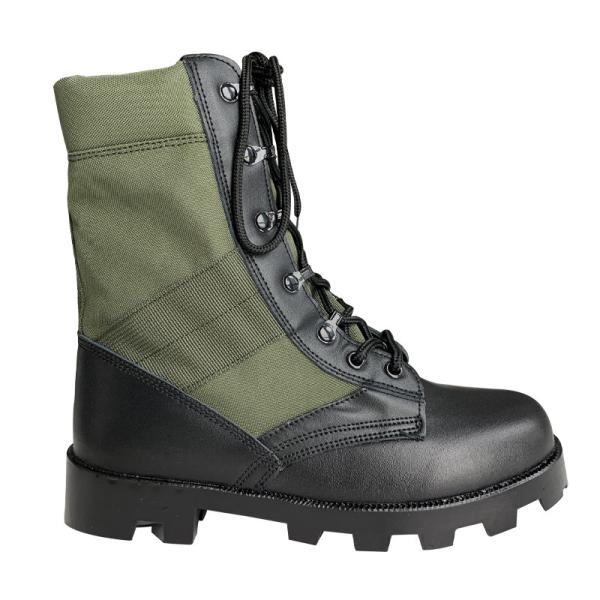 Botas Verdes Oxford Homens Botas de Treinamento Impermeáveis Feitas de Tecido Oxford e Couro Original