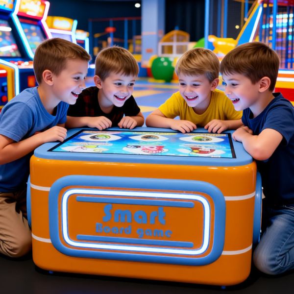 Multi-Player Interactive Touchscreen Table for Kids with PVC Material and 970mm*608mm*500mm Size