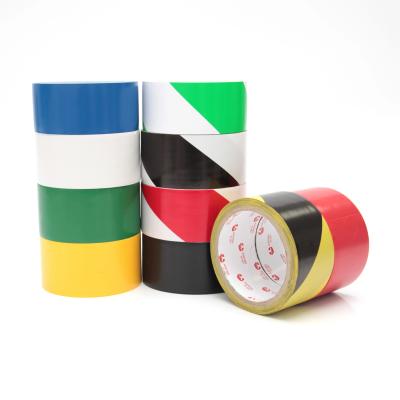 Rubber Adhesive PVC Floor Marking Tape Easy Tear Hazard Warning PVC Tape