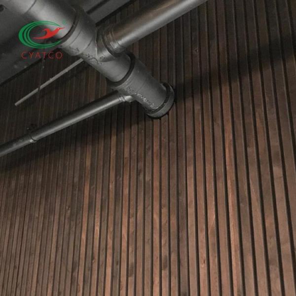 Mildewproof Fluted Wooden Acoustic Panels Wall Stable Multiscene