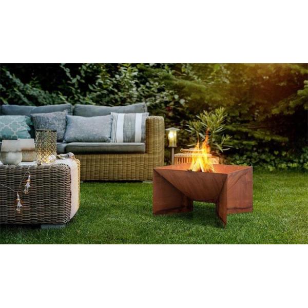 Laser Cutting Camping Heater Wood Burning Fire Pit Grill Portable Corten Metal Brazier