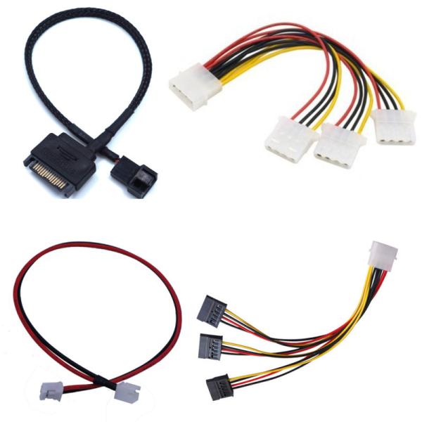 Fêmea da fonte de alimentação Pcie 6pin ao cabo masculino de Gpu da fonte de alimentação 8pin
