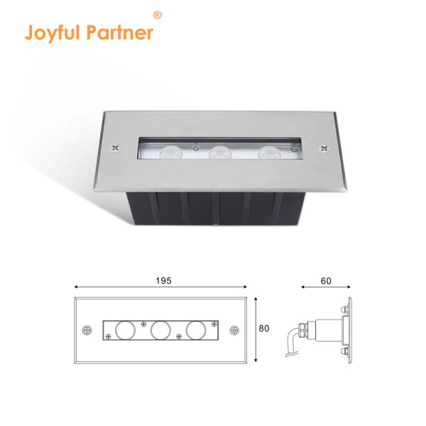 SS316L Lumière sous-marine Lumière de piscine linéaire Blanche chaude LED Lumière souterraine