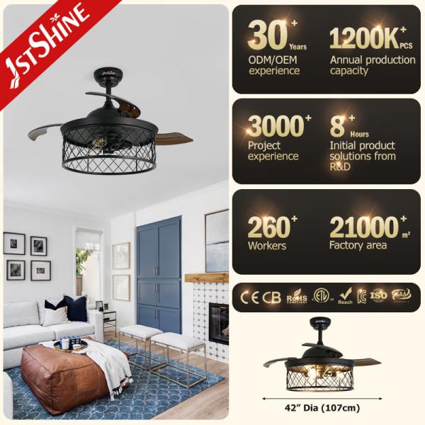 Ventilador de tecto invisível com luzes e controle remoto
