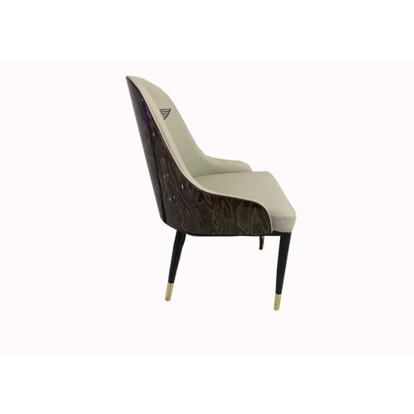 Upholstered Seat Iron Pipe And Leather Technology Wood Leather Dining Chair