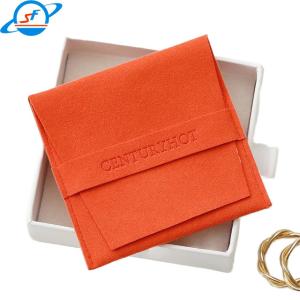 Saco de jóias Logotipo personalizado Envelope Design de cordas elásticas Saco de