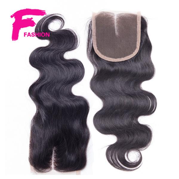 Brazilian Virgin Hair with Closure Unprocessed Human Hair Weave Bundles with Lace Closure