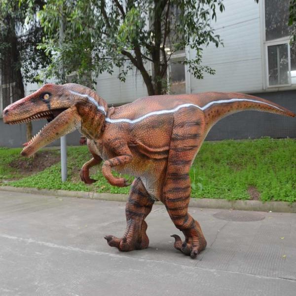 Adult Realistic Dinosaur Costume , Theme Park Lifelike Dinosaur Clothes