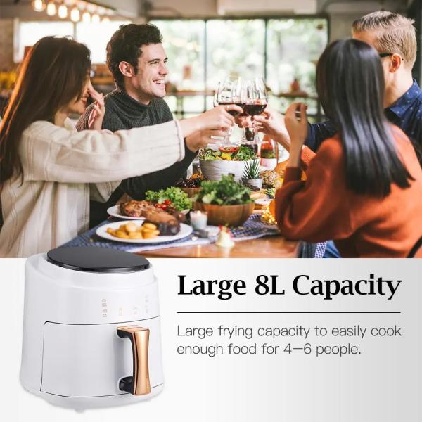 6L 3L Touch Screen Double Air Fryer Electric Deep Fryer Oven Smart Rack Without Oil Air Fryer Plastic