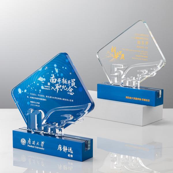 Clear Acrylic Award Lucite Plaque Awards For Business Anniversary Recognition