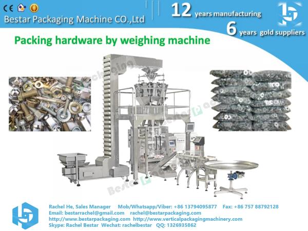 Hardware packing machine Bestar VFFS machine with 10 heads weigher BSTV-450AZ