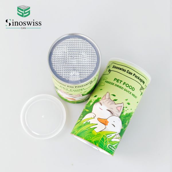 cylindrical structure Cardboard Can Packaging Kraft Paper Containers For Pet Treats