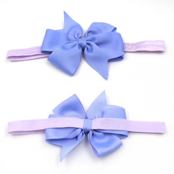 Multi Color Cute Hair Bows , 4 / 8 Inch Bow Elastic Hair Ties For Kids