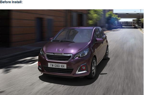 fix my Peugeot 108 car fog lights LED daytime running lights DRL steering