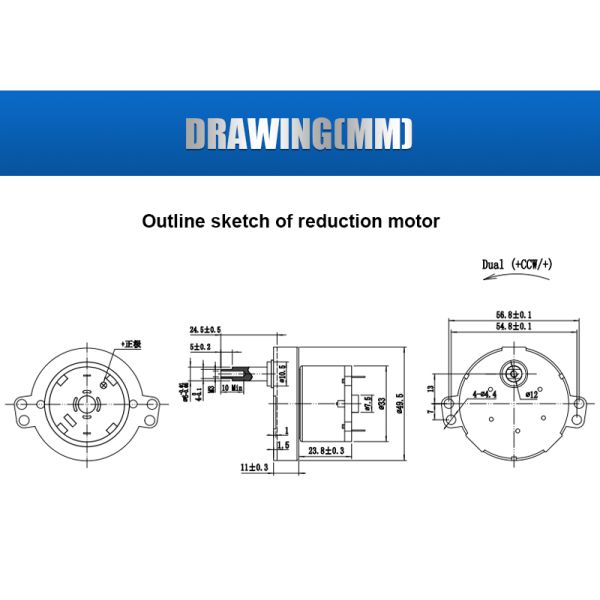 6v 12v 24VDC Flat Gear Motor High Power Electric Reduction Motor For Smart Lock