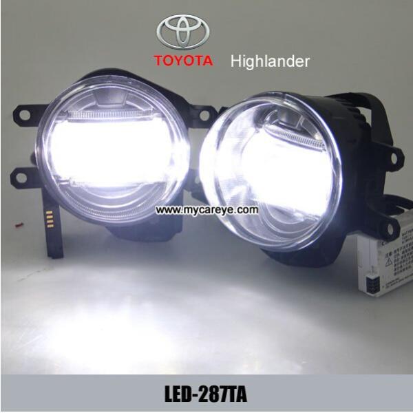 TOYOTA Highlander front fog lamp LED daytime running lights DRL replacement