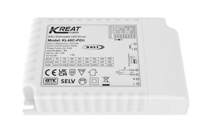 46W Dali Dimmable Driver Adjustable 700mA to 1050mA Operating Voltage 198-264VAC
