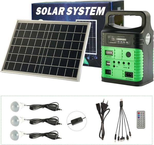 Home Indoor Solar Panel Charging LED Light Camping Portable Power 3.7V*3Pcs