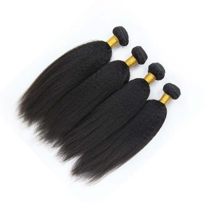 As extensões retas perversos macias do cabelo encaracolado do Virgin 4 pacotes personalizaram o comprimento
