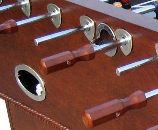 Wood Veneer Soccer Game Table Premier Foosball Table With Solid Steel Rods