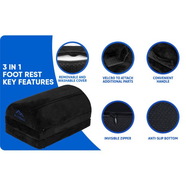 Customized Color Avalibaled 2022 Tall Adjustable Foot Rest Under Desk cushion for Warm Cozy Feet