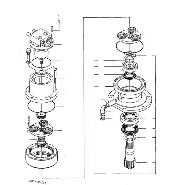 Серебряные экскаваторы запасные двигатели для Komatsu PC20-7