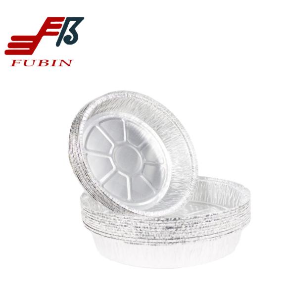 FDA Round Foil Trays 7 / 8 / 9 Inch Aluminum Pie Pizza Pan Bakery