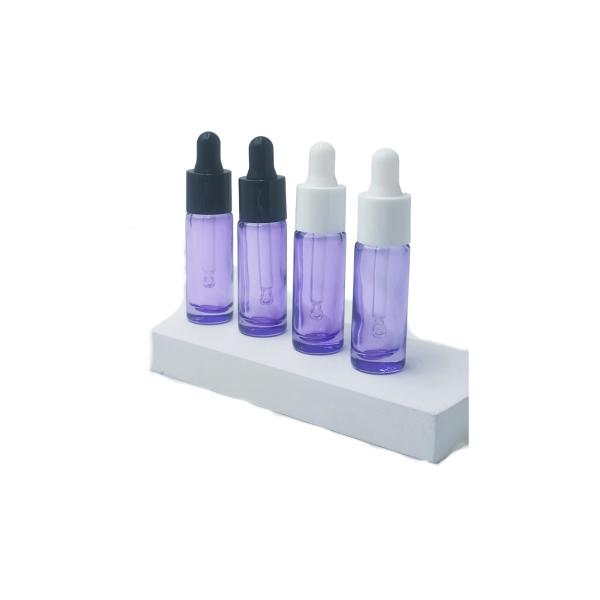 Flacon compte-gouttes rond pour crème contour des yeux de 10 ml respectueux de l'environnement - Flacon d'huile d'essence échantillon pour le soin des yeux avec logo personnalisé