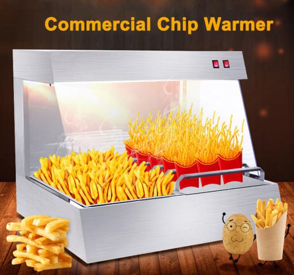 1.6KW Multifunctional Large Capacity Chip Warmer Display for Commercial Food Service
