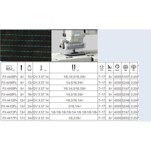 Cylinder-bed 12-needle Double Chain-stitch Sewing Machine FX4412P