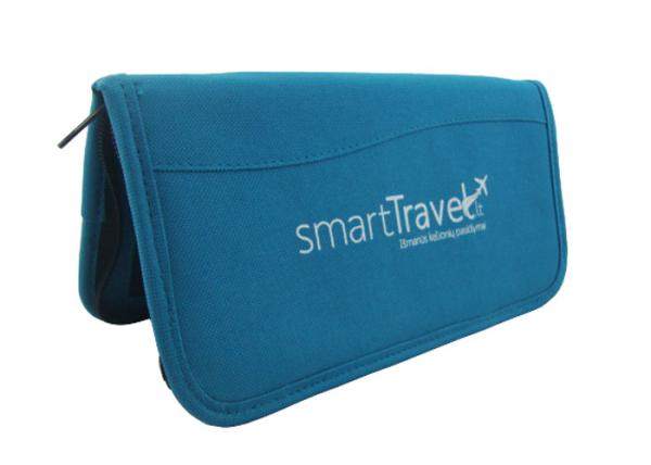 Durable Family Passport Holder Organizer , Waterproof Accessories Travel Bag Blue Color