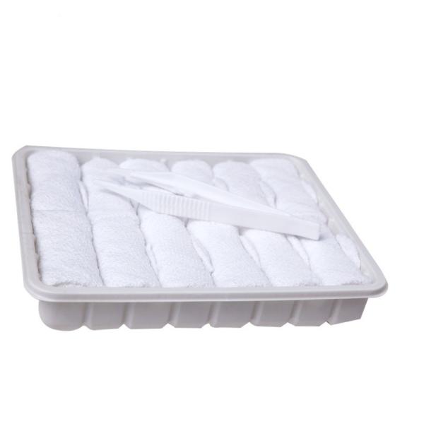 Disposable Hot cold airline cotton towel in tray