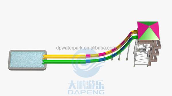 Adult Kamikaze Water Slide 12M Anti UV Fiberglass Water Theme Park Rides