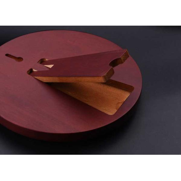 Round Award Cups Trophies , Walnut Wood Personalized Trophy Cup 3d Engraved Logo