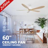 60 avanza lentamente la fan de techo de madera de la cuchilla 5 con el motor de DC de cinco velocidades