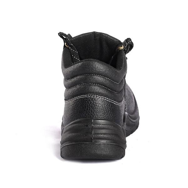 Chaussures de travail en cuir noir pur, chaussures de travail en acier, chaussures de sécurité pour hommes