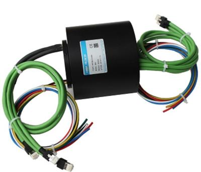 15A IP65 100M/1000M Ethernet Slip Ring 500rpm Rotary Electrical Joint
