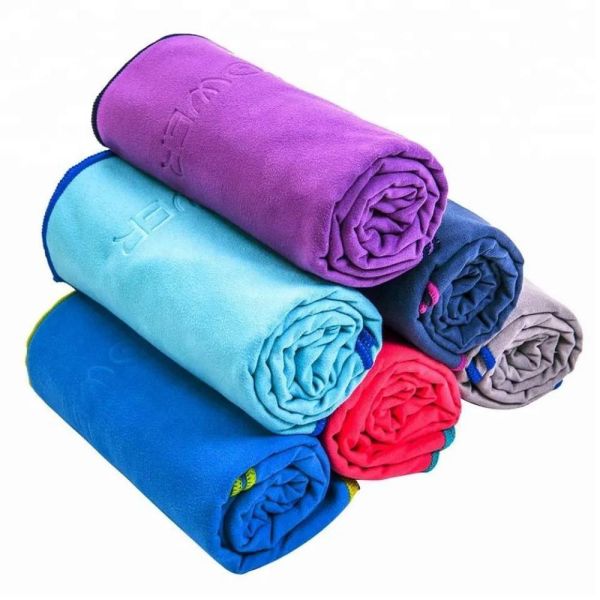 High Quality Quick-dry Suede Microfiber Sports Towel with Elastic Band