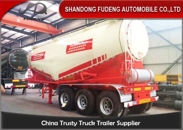 50 Ton Custom V Shape Cement  Tank Trailer , 42 CBM Bulk Cement Trailer 