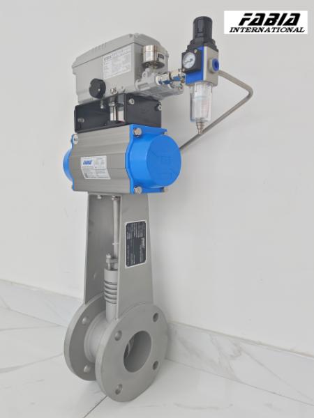 Vanne pneumatique pour gaz de combustion à haute température