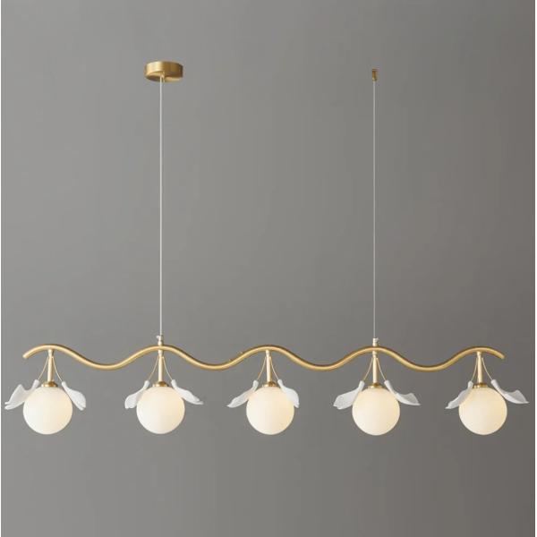 White Luxury Interior Round Ring And Big Villa Ceramic Pendant Lamp For Home