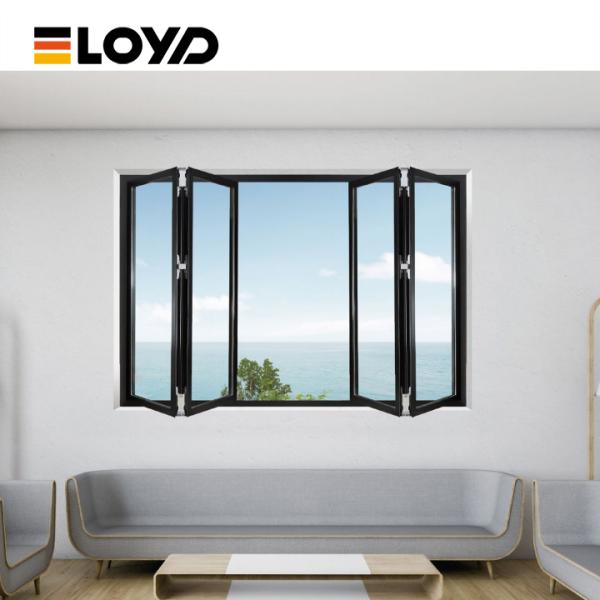 Bi-Fold Aluminum Service Window with Tempered Glass for Cafes