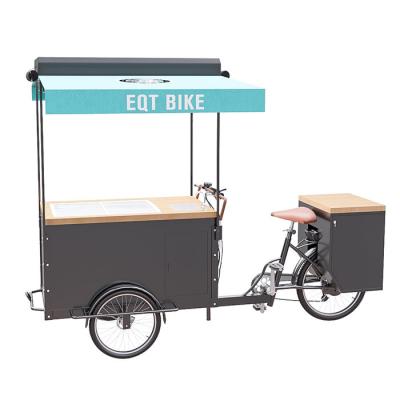 trotinette do gelado de três rodas, funcionamento conveniente da bicicleta do carro do gelado