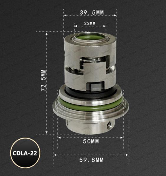 NJK original CDLA-22mm CNP CDLF CDMF Bomba vertical de vários estágios de aço inoxidável Selo mecânico
