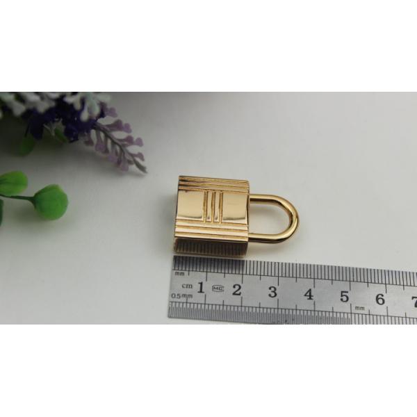 Fashion nickel color zinc alloy metal bag decorative lock with key for handbags
